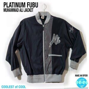 Platinum FUBU Mohammad Ali Jacket Mens XL Light weight full zip shacket clean